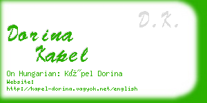 dorina kapel business card